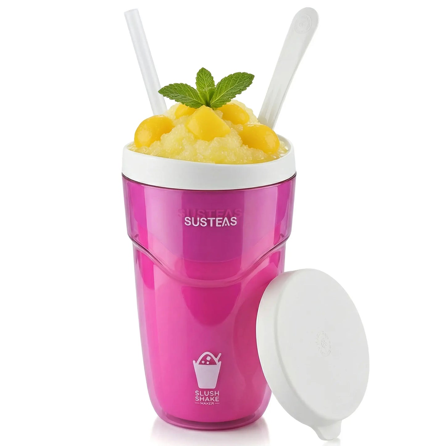 SUSTEAS Compact Slush and Shake Maker with Freezer Core for Quick Single-Serving Smoothies, Slushies, and Milkshakes, BPA-Free, Blue