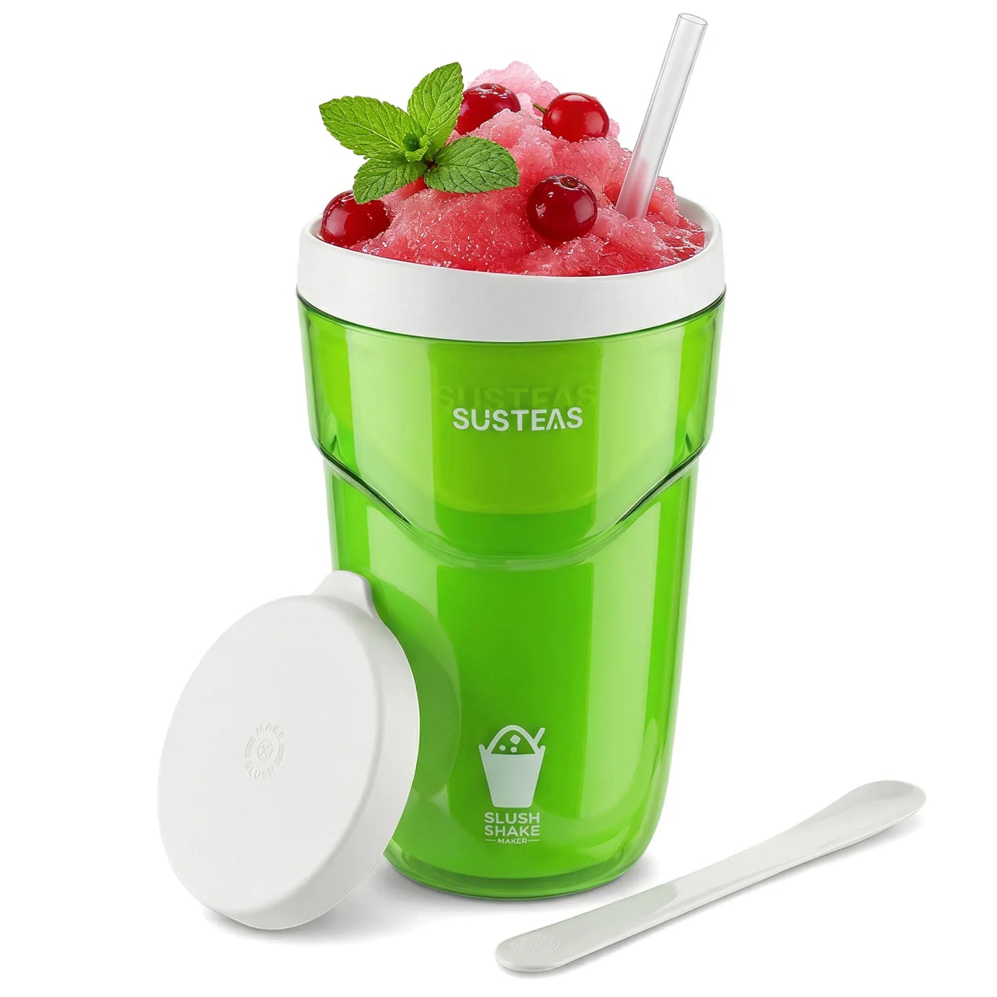SUSTEAS Compact Slush and Shake Maker with Freezer Core for Quick Single-Serving Smoothies, Slushies, and Milkshakes, BPA-Free, Blue