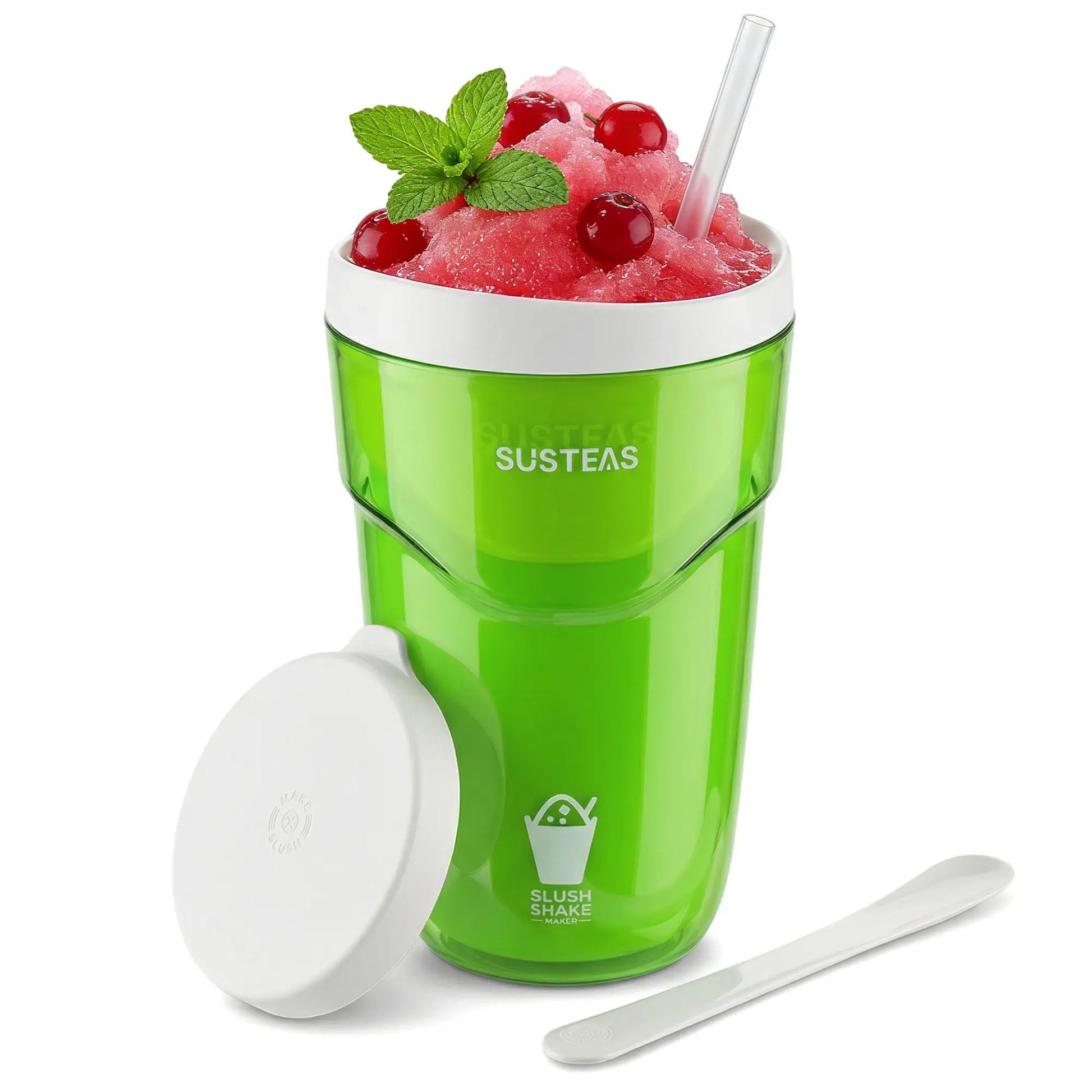 SUSTEAS Compact Slush and Shake Maker with Freezer Core for Quick Single-Serving Smoothies, Slushies, and Milkshakes, BPA-Free, Blue