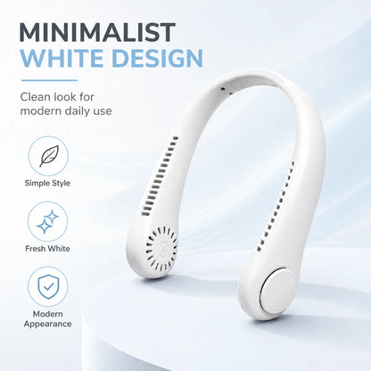 Hands-Free Neck Fan – Portable Wearable Cooling, Lightweight U-Shaped Design for Summer Travel, Outdoor Activities, Office, Commuting & Everyday Comfort